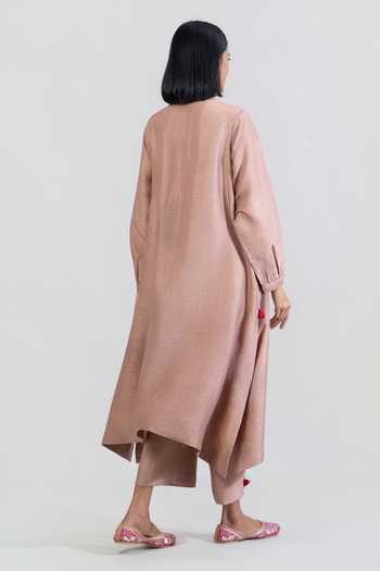 Tuli Zoya Straight Dola Silk Kurta & Pant Set 