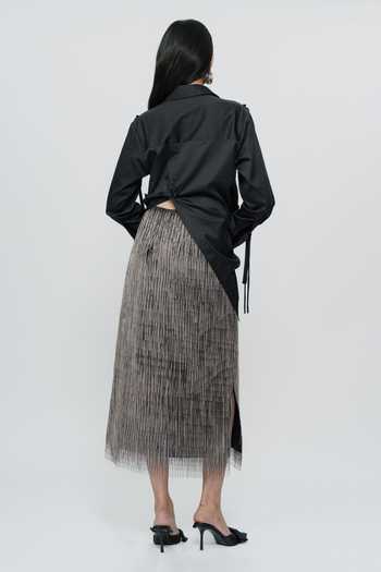 AK-OK String Detailed Long Shirt 