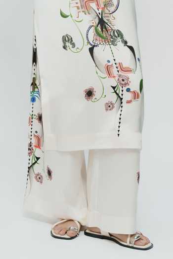 Buy_AK-OK_Off White Silk Round Neck Astral Print Kurta And Trouser Set 