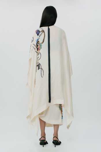 AK-OK Astral Print Cape & Lungi Skirt Set 