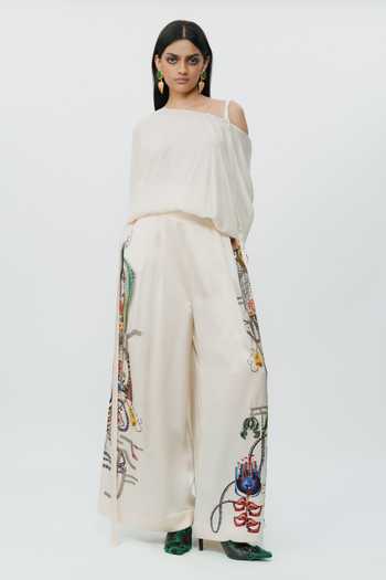 AK-OK Astral Print Broad Pant 