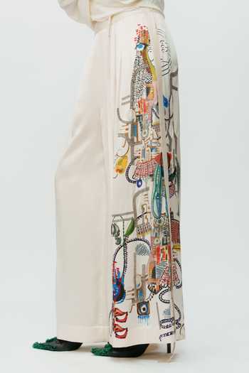 Shop_AK-OK_Off White Silk Astral Print Broad Pant _Online_at_Aza_Fashions
