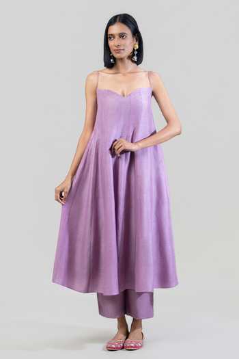 Buy Tuli Purple Silk, Cotton, Organza Sweetheart Rida Contrast Dupatta And Anarkali Set Online at Aza Fashions Buy_Tuli_Purple Silk, Cotton, Organza Sweetheart Rida Contrast Dupatta And Anarkali Set _Online_at_Aza_Fashions