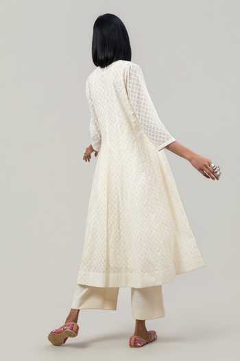 Tuli Veda Jacquard Chanderi Anarkali & Pant Set 