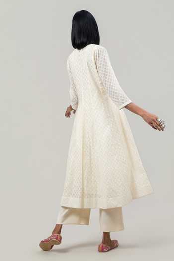 Tuli Vriti Jacquard Anarkali Set 