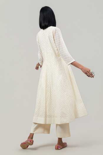 Tuli Nayana Jacquard Chanderi Anarkali Set 