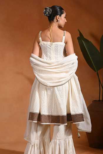 Rishi and Vibhuti Iraa Woven Anarkali Set 