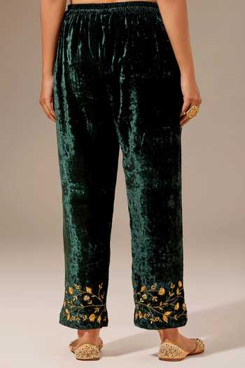Anantaa By Roohi Embroidered Velvet Palazzo Pant 