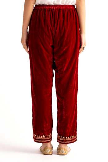 Anantaa By Roohi Velvet Embroidered Pant 