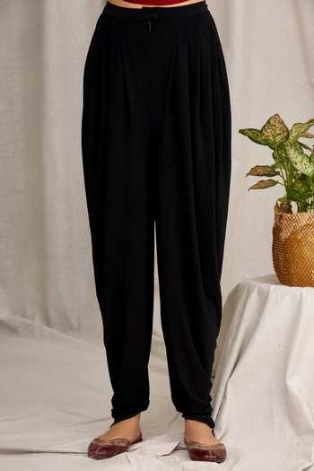Shop Namrata Joshipura Black Draped Pants Online at Aza Fashions Shop_Namrata Joshipura_Black Draped Pants _Online_at_Aza_Fashions