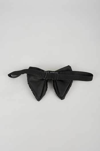 SALIL BHATIA Satin Hand Embellished Bow Tie 