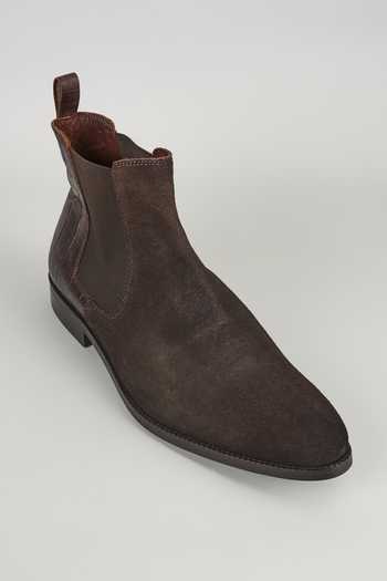 SALIL BHATIA Embossed Leather Chelsea Boots 