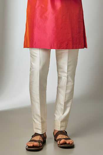 SALIL BHATIA Red Silk Thread Embroidered Kurta Set Online at Aza Fashions SALIL BHATIA_Red Silk Thread Embroidered Kurta Set _Online_at_Aza_Fashions