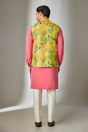 Salil Bhatia Printed Nehru Jacket Set