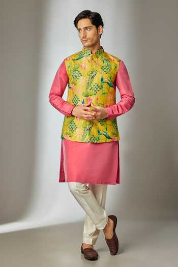 Salil Bhatia Printed Nehru Jacket Set