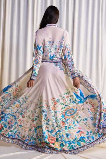 Dash And Dot Botanical Print Maxi Skirt 