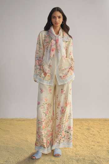 Shop Dash And Dot Multi Color Viscose Collared Neck Pastel Floral Print Relaxed Fit Shirt Online at Aza Fashions Shop_Dash And Dot_Multi Color Viscose Collared Neck Pastel Floral Print Relaxed Fit Shirt _Online_at_Aza_Fashions