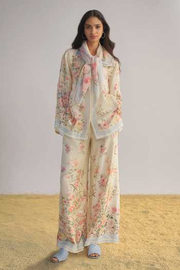Buy Dash And Dot Multi Color Viscose Pastel Floral Print Pant Online at Aza Fashions Buy_Dash And Dot_Multi Color Viscose Pastel Floral Print Pant _Online_at_Aza_Fashions