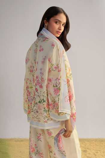 Dash And Dot Multi Color Viscose Pastel Floral Print Shirt And Pant Set at Aza Fashions Dash And Dot_Multi Color Viscose Pastel Floral Print Shirt And Pant Set _at_Aza_Fashions