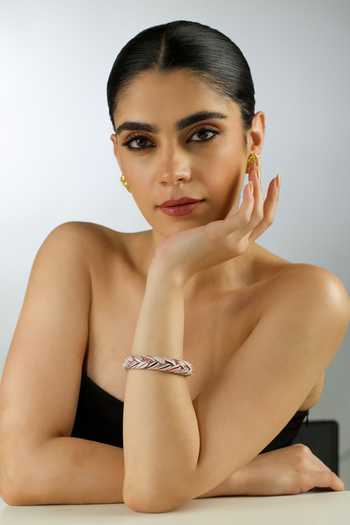 MAALICIOUS JEWELRY Braided White Lac Bangle - Single Pc 