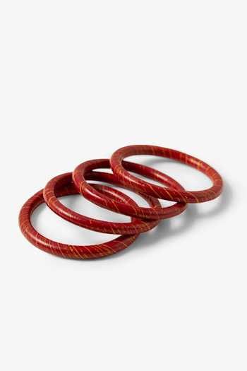 MAALICIOUS JEWELRY Dual Colored Striped Lac Bangle- Single Pc 