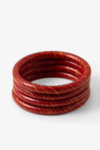 Buy_MAALICIOUS JEWELRY_Gold Plated Dual Colored Striped Lac Bangle- Single Pc _Online_at_Aza_Fashions