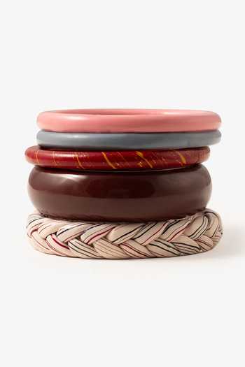 MAALICIOUS JEWELRY_Multi Color Lac Bangles Bundle - Set Of 5 _Online_at_Aza_Fashions