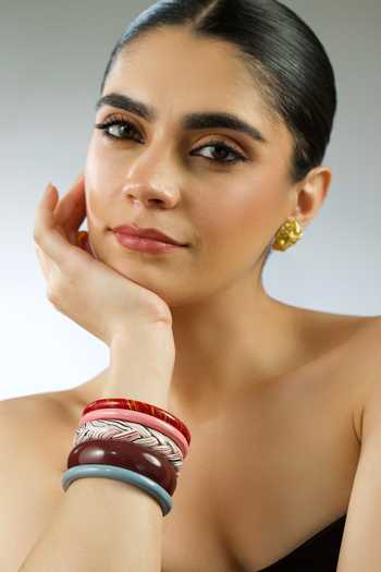 MAALICIOUS JEWELRY Lac Bangles Bundle - Set of 5 