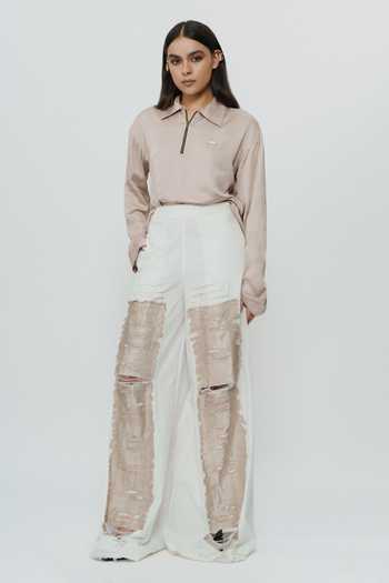 AK-OK Zari Work Cotton Pant 