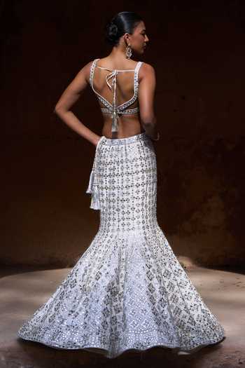 ANGAD SINGH Nirmal Embroidered Mermaid Lehenga Set 