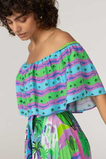 Inoa Blossom Hermosa Print Off-Shoulder Dress 