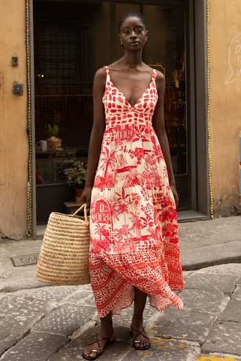 Inoa Dina Vermelho Print Dress 