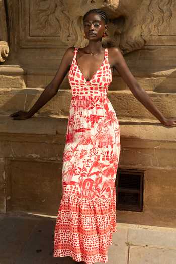 Inoa Dina Vermelho Print Dress 