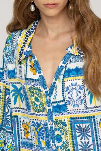 Inoa Pina Crystal Work Printed Dress 