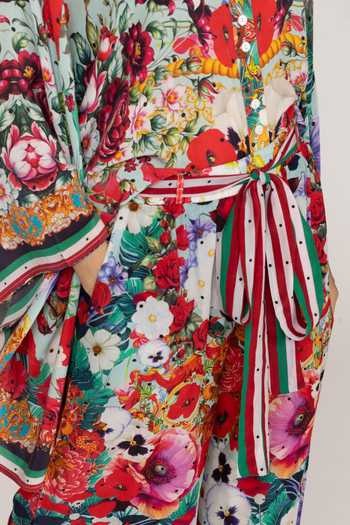 Inoa Multi Color Silk Larch Tussie Print Trouser With Belt Online at Aza Fashions Inoa_Multi Color Silk Larch Tussie Print Trouser With Belt _Online_at_Aza_Fashions