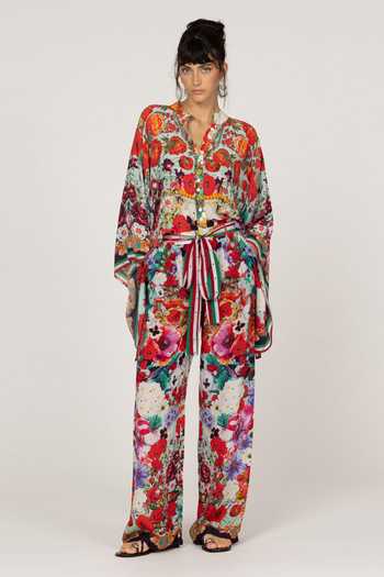 Inoa Larch Tussie Mussie Print Trouser With Belt 