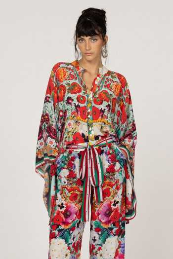 Inoa Larch Tussie Mussie Print Trouser With Belt 