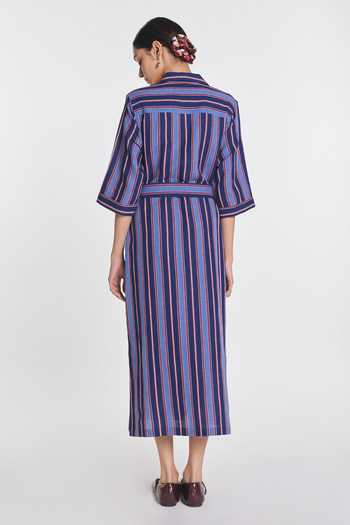 Payal Pratap Pimpernel Striped Dress With Belt 