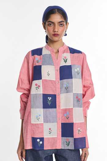 Payal Pratap Brooklime Patchwork Shirt 