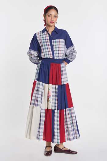 Payal Pratap Astilbe Patchwork Skirt 