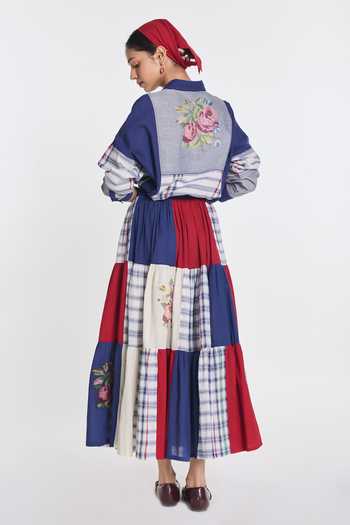 Payal Pratap Astilbe Patchwork Skirt 