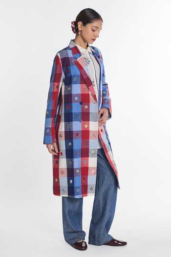 Payal Pratap Multi Color Cotton, Linen Notched Neck Hellebore Printed Jacket Online at Aza Fashions Payal Pratap_Multi Color Cotton, Linen Notched Neck Hellebore Printed Jacket _Online_at_Aza_Fashions