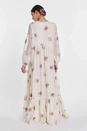Payal Pratap Vervain Tiered Dress 