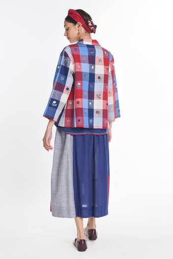 Payal Pratap Gladiolus Printed Cotton Linen Jacket 
