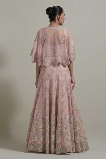 Kavita Bhartia Hand Embellished Cape Skirt Set 