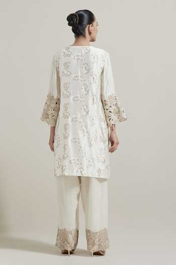 Kavita Bhartia Cutwork Embellished Kurta & Salwar Set 