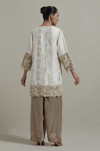 Kavita Bhartia Cutwork Embellished Kurta & Salwar Set 