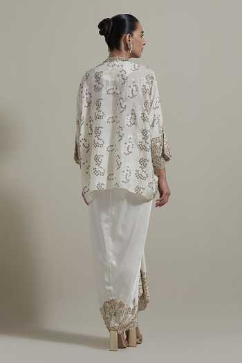 Kavita Bhartia Embellished Kaftan & Skirt Set 