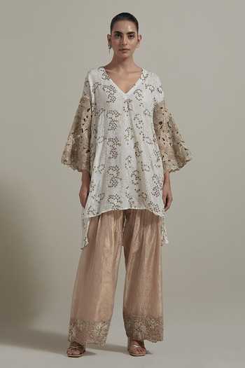 Kavita Bhartia Silk Tissue Kurta & Salwar Set 