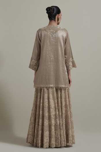 Kavita Bhartia Yoke Embroidered Kurta & Skirt Set